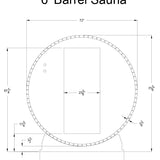 Vienna 2 Person Canopy Barrel Sauna
