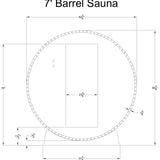 Grandview 4-6 Person Canopy Barrel Sauna