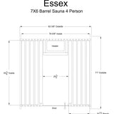 Essex 4 Person Barrel Sauna