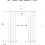 Grandview 4-6 Person Canopy Barrel Sauna