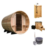 Minoan Bundle: Huntington Sauna + Polar Cold Plunge + Ellipse Outdoor Shower (Onyx) + Serenity Soak Tub