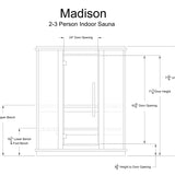Madison 2-3 Person Indoor Sauna