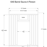 Pinnacle 4 Person Barrel Sauna