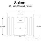 Salem 2 Person Barrel Sauna