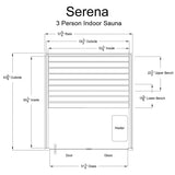 Serena 3 Person Indoor Sauna